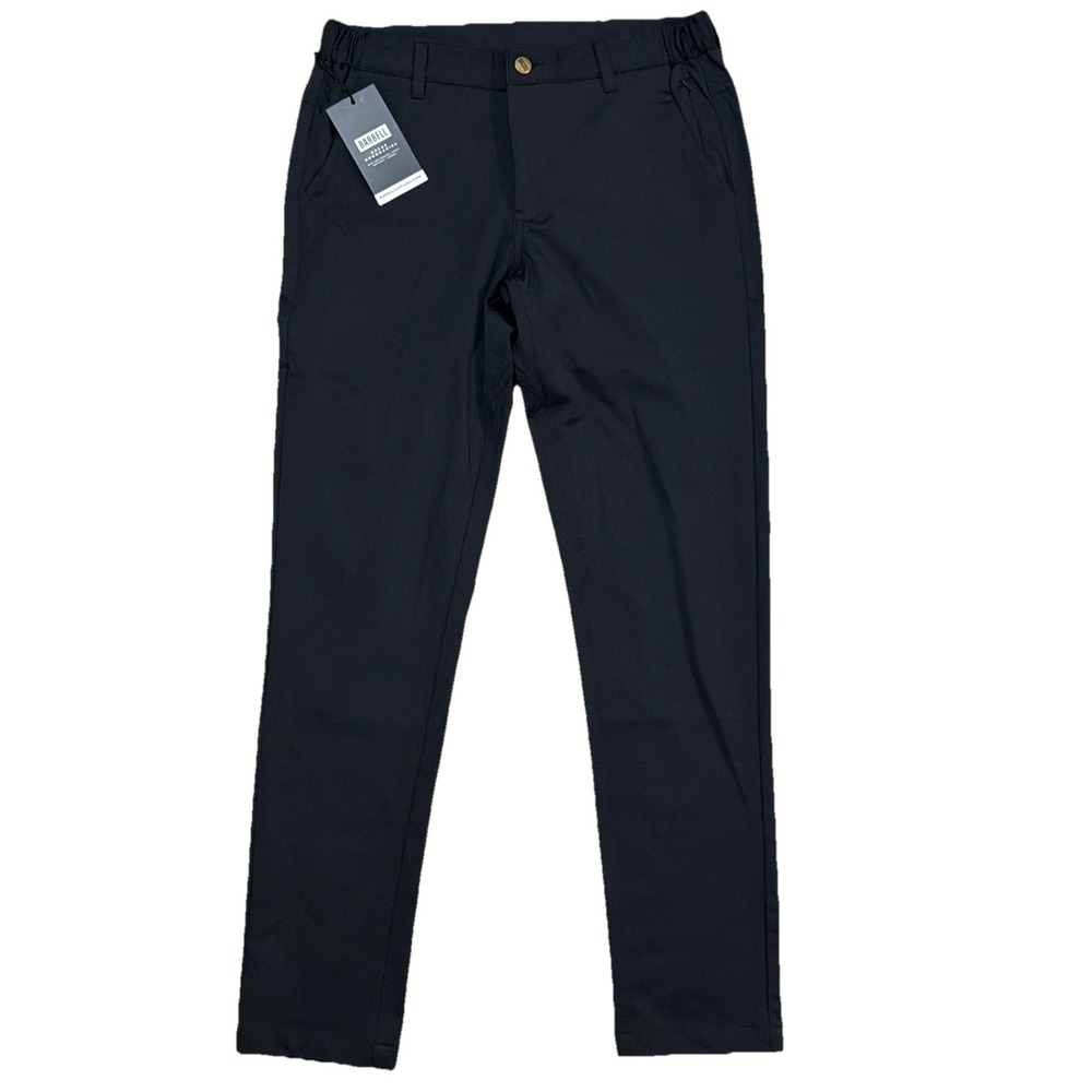 Barbell‎ Anything Chino Mens Sz 28 (30x29) Black Polyester Slim Fit Performance